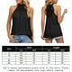 thumbnail image 2 of Camiseta Mujer Casual Tee Halter Color sólido Lace Up Lady Vest Top Moda Streetwear (Negro M) Cgtredaw para Mujer Negro T M, 2 of 7