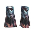 thumbnail image 6 of Defioc Urban Mechanical Dragon Pattern Women's Summer Dresses 2025 Beach Casual Sleeveless Tank Loose Sundress Beach Vacation Clothes with Pocket -Large, 6 of 7