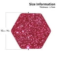 thumbnail image 2 of Yiaed Pink Glitter Print Leather Coasters for Drinks - Cup Coasters Coffee Table Kitchen Table Bar, Home & Office Gifts Handmade Drink Coasters-Hexagon, 2 of 6