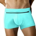 thumbnail image 1 of Men's Swim Shorts with Front Pocket Zipper Design for Beach and Pool - Classic Men's Bathing Suit with Back Pocket Travel Ready Fit and Quick-Dry Fabric, 1 of 5