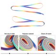 thumbnail image 2 of EeaseCA 1 Pair Colorful Gradient Pattern Flat Canvas Shoe Lace Elastic Sneakers Laces, 2 of 7