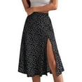 thumbnail image 2 of Womens Skirts Autumn Winter Floral Mid Waist A Line Loose Casual Skirt Holiday Wear, 2 of 8