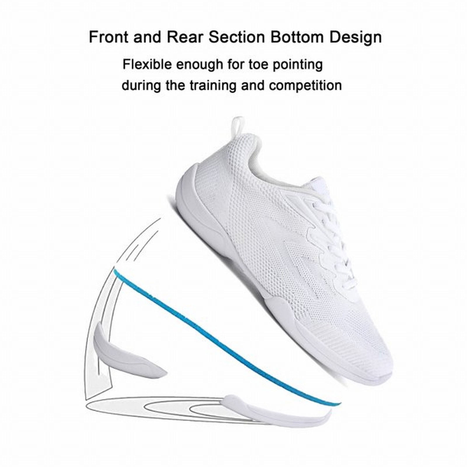 Shoes for Women,Women'S Competitive Cheerleading Shoes Training Shoes Breathable Mesh Surface Comfortable Soft Soles,Running Shoes for Women,Womens Walking Shoes(Color:White,Size:US 6.5)