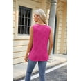 thumbnail image 3 of New Women's Solid Color Round Neck Sleeveless Vest Metal Ring Loose Top, 3 of 3