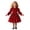 G10-Red, variant on Rhuody Girls' Dresses Long Sleeve Cartoon Prints Tulle Formal Dress Crewneck Holiday Party Princess Ball Gown Charm Playsuit