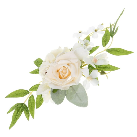 Soimiss White Faux Silk Branches for Cake Decorations Elegant Tropical Plant Design for Celebrations