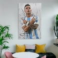 thumbnail image 6 of Lautaro Martinez Canvas Poster Poster Cool Artworks Painting Wall Art Canvas Prints Hanging Picture Home Decor Posters Gift 24x36inch(60x90cm), 6 of 6
