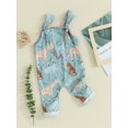 thumbnail image 3 of Bslissey Baby Boys Girls Cute Overalls Cartoon Animal Print Sleeveless Jumpsuits Square Neck Romper Pants 6M 12M 18M 24M Infant Toddler Spring Casual Daily Bodysuit, 3 of 8