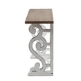thumbnail image 5 of LuxenHome Vintage White and Natural Wood Console and Entry Table, 5 of 10