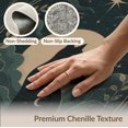 thumbnail image 6 of ODIKA 8'x10' Washable Area Rug Dark Teal Gold Celestial Cat Design Mystical Moon Phases with Starry Accents for Living Room, Under Sectional, Family , Durable, Non-Slip, 6 of 7