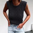 thumbnail image 3 of Summer Knit Tank Top for Women - Lazy Round Neck Sleeveless Fashion Shirt, 3 of 5