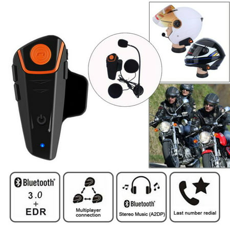 Motorcycle Helmet Headset Hands Free Music Speaker For Bluetooth 3.0, Rechargeable Battery Powered Auto Answer Call Cycling