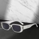 thumbnail image 4 of Gafas de sol rectangulares, gafas de sol retro de moda portátiles para viajes en bicicleta Gris, 4 of 9
