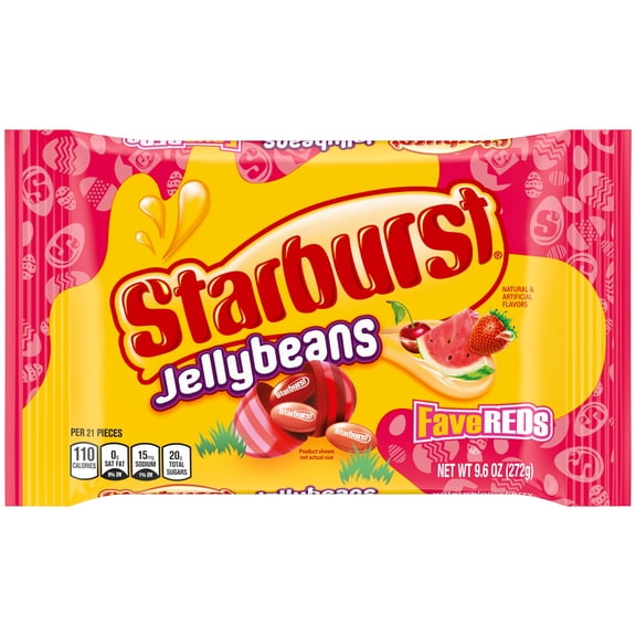 Starburst FaveRed Jelly Beans Easter Chewy Candy 9.6 oz Bag