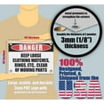 thumbnail image 2 of KEEP LOOSE CLOTHING WATCHES, RINGS, ETC,. CLEAR OF MOVING PARTS | Warning Notice Caution Danger 3mm PVC Sign, 2 of 4