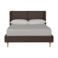 thumbnail image 3 of Cama Matrimonial Makora Mavi Chocolate Tapizada en Tela Tipo Velvet (No Incluye Colchón), 3 of 8
