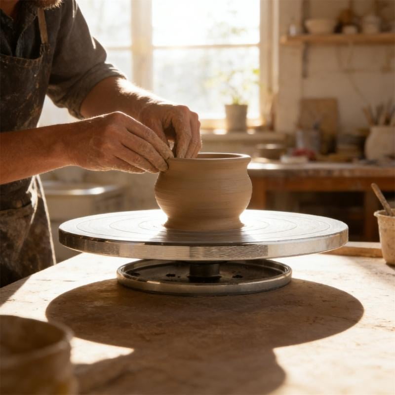 ANXPTIME Aluminum Pottery Wheel Rotating Ceramic Turntable for Pottery Ceramic Crafting