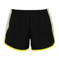 thumbnail image 2 of Augusta Ladies Pulse Shorts 1265 Black/White/Power Yellow M, 2 of 4
