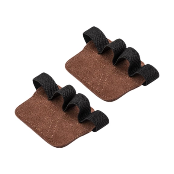 lacooooppia Lifting Grip Pads Palm Protection Sports Four Finger Breathable Anti Slip Palm Brown