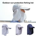 thumbnail image 2 of Outdoor Foldable Windproof Adjustable Wide Brim Ear Flap Neck Cover Sun Cap Hat Fishing Cap for Man Woman, 360°UV Protection Removable, 2 of 8
