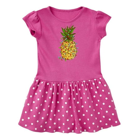 

Inktastic Christmas Lights Wrapped Around a Pineapple Gift Baby Girl Dress