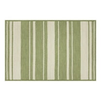 Mainstays 24" x 36" Sage Variegated Stripe Outdoor Scatter Rug
