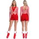 thumbnail image 3 of Mono con pompones de Navidad y bastón de caramelo para mujer, disfraz de elfo de Navidad, leotardo de baile de Hada de Ballet, mono con pompones de Año Nuevo, 3 of 5
