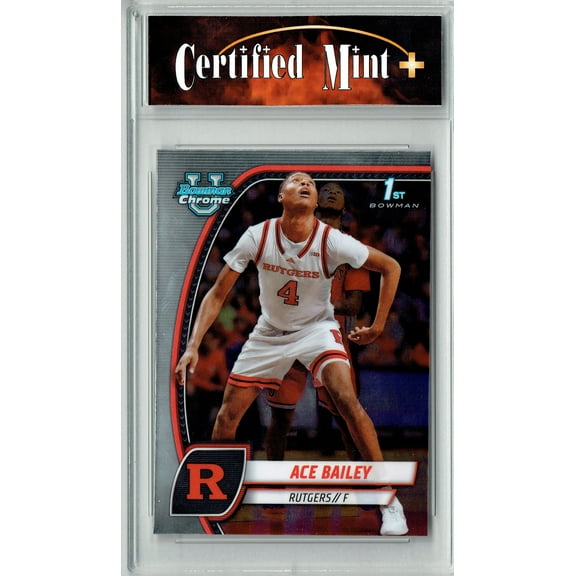 Certified Mint Ace Bailey 2025 Bowman Draft Chrome #1 Rutgers Rookie Card Rutgers