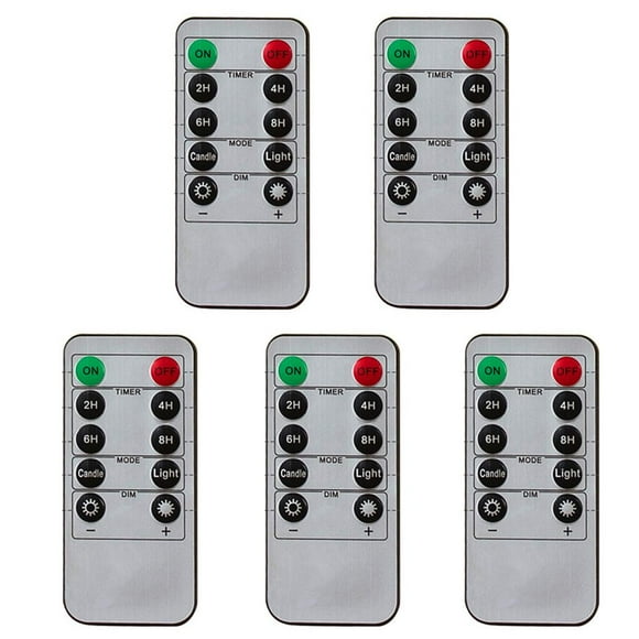 5PCS Electric LED Candles Remote Control Timer LED Tealight Pillar Taper Candle
