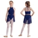 thumbnail image 3 of Vestido de leotardo con falda de malla Floral de encaje para niñas, vestido de baile de Ballet contemporáneo, traje de patinaje artístico de gimnasia Floral de encaje, 3 of 5