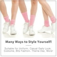 thumbnail image 5 of Basico Lightweight Slouchy socks for women | Light Pink Slouch Socks for Girls | Scrunch Socks | (6PK, Shoe Size 5-9 1/2), 5 of 5