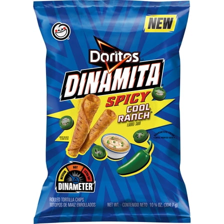 Doritos Dinamita Spicy Cool Ranch Tortilla Snack Chips, 10.75 oz
