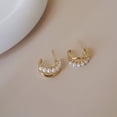 thumbnail image 4 of Pendientes de perlas para chicas adolescentes Pendientes minimalistas de piercing Pendientes de moda, 4 of 5
