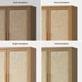 thumbnail image 6 of SICOTAS 40"W Oversized Boho Armoire Wardrobe Closet with 2 Large Drawers, 71" Tall Rattan Clothing Storage Cabinet with Shelves & Hanging Rod, Farmhouse Freestanding Wardrobe Cabinet for Bedroom, Oak, 6 of 11