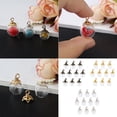 thumbnail image 2 of RUISINERY 10pieces Small Glass Bottle Wishing Jars with Silver Flower Hat for Craft Jewelry Crafting and Decoration Daily Use, 2 of 6