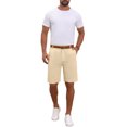 thumbnail image 2 of INSPIRE CHIC Men's Linen Pleated with Pockets Above Knee Casual Shorts 32 Khaki, 2 of 6