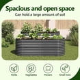 thumbnail image 3 of vidaXL Raised Garden Bed Galvanized Steel 80" x 80" x 81 cm", 3 of 10