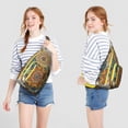 thumbnail image 4 of Explorer Sling Bag for Women - Boho Floral Print Crossbody Backpack, Lightweight Waterproof, 4 of 4