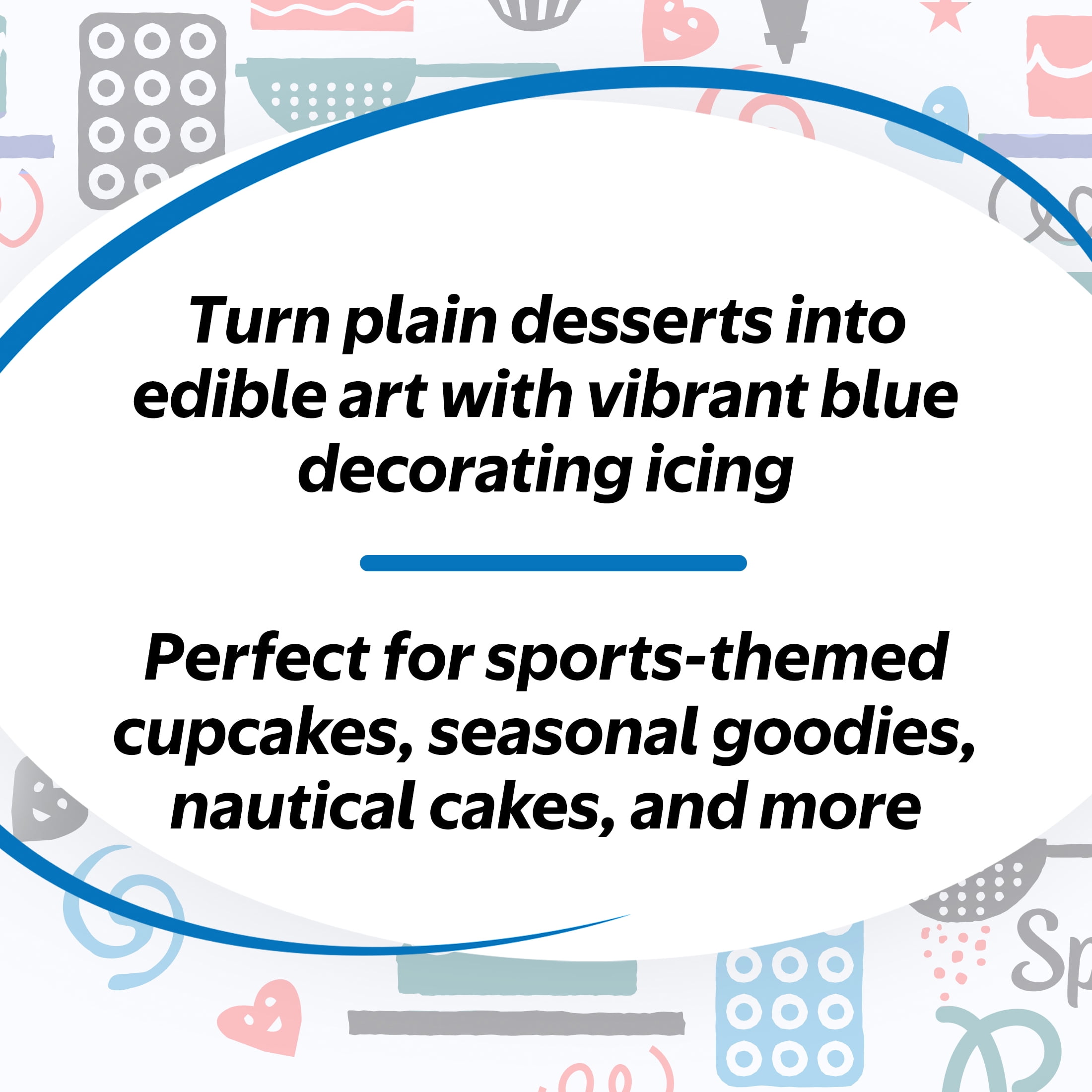 Great Value Blue Decorating Icing, 4.25 oz