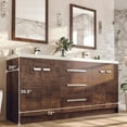 thumbnail image 6 of Eviva Lugano 72" Rosewood Modern Bathroom Vanity with White Integrated Acrylic Double Sink, 6 of 7