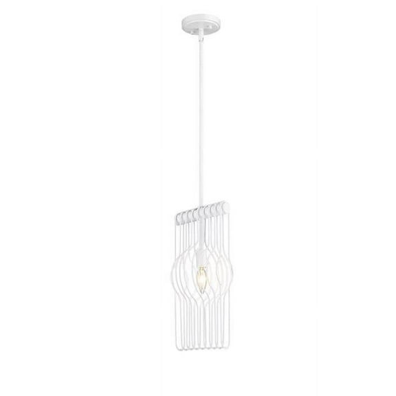 Z Lite 801MP-WH 7 in. Contour 1 Light White Mini Pendant Ceiling Light