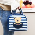 thumbnail image 3 of Bolsa de almuerzo de dibujos animados para niños, bolsa pequeña con aislamiento térmico para niños, caja de almuerzo para bocadillos escolares, bolso de mano contenedor, 3 of 4