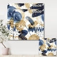 thumbnail image 4 of Designart ' Dark Blue & Golden Textures With Abstract Pattern ' Modern Canvas Wall Art Print, 4 of 4