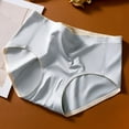 thumbnail image 2 of cfhntfmh Seamless Underwear for Women Comfortable Mid Waisted No Show Briefs Stretch Lightweight Sleep Satin Panties, 2 of 3