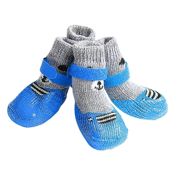Fiudx Zapatos para Perros, Suela de Goma Antideslizante, Protegen de Superficies Frías y Calientes, Tracción Antideslizante para Perros, Uso En Interiores y Exteriores, Protección para Todo Tipo de C