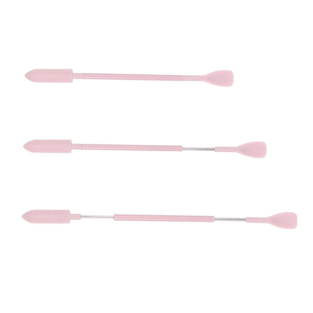 Juego de 3 espátulas reutilizables jinwen para maquillaje Cuchara rosa