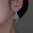 thumbnail image 4 of Pendientes de Cristal Ganfancp Brillante Diamante Borla Árbol de Navidad 925 Aguja 1 Par, 4 of 6