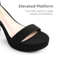 thumbnail image 3 of Sandalias de Plataforma con Tacón Grueso para Mujer DREAM PAIRS en Negro, 3 of 7