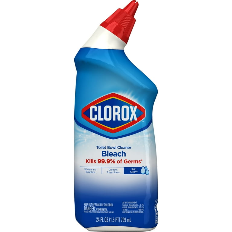 Clorox Toilet Bowl Cleaner with Bleach Rain Clean 24 Ounces 3