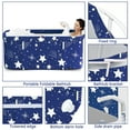 thumbnail image 6 of XUDREZ 47in Foldable Bathtub for Adult and Kids Family Portable Soaking Bath Tub for Spa Sauna, Starry Blue, 6 of 10